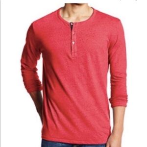 Mizzen+Main The Henley Shirt Red XL Trim Fit